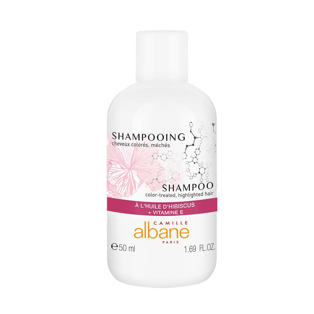 Shampooing miniature cheveux colorés, méchés à l'huile d'hibiscus + vitamine e